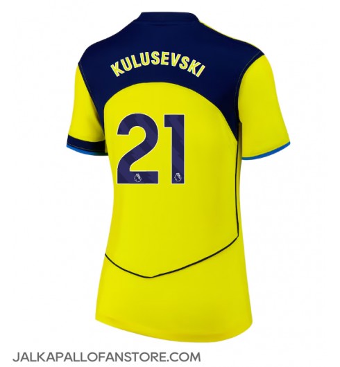 Tottenham Hotspur Dejan Kulusevski #21 Kolmaspaita Naisten 2025-26 Lyhythihainen Tottenham Hotspur Dejan Kulusevski #21 Kolmaspaita Naisten 2025-26 Lyhythihainen